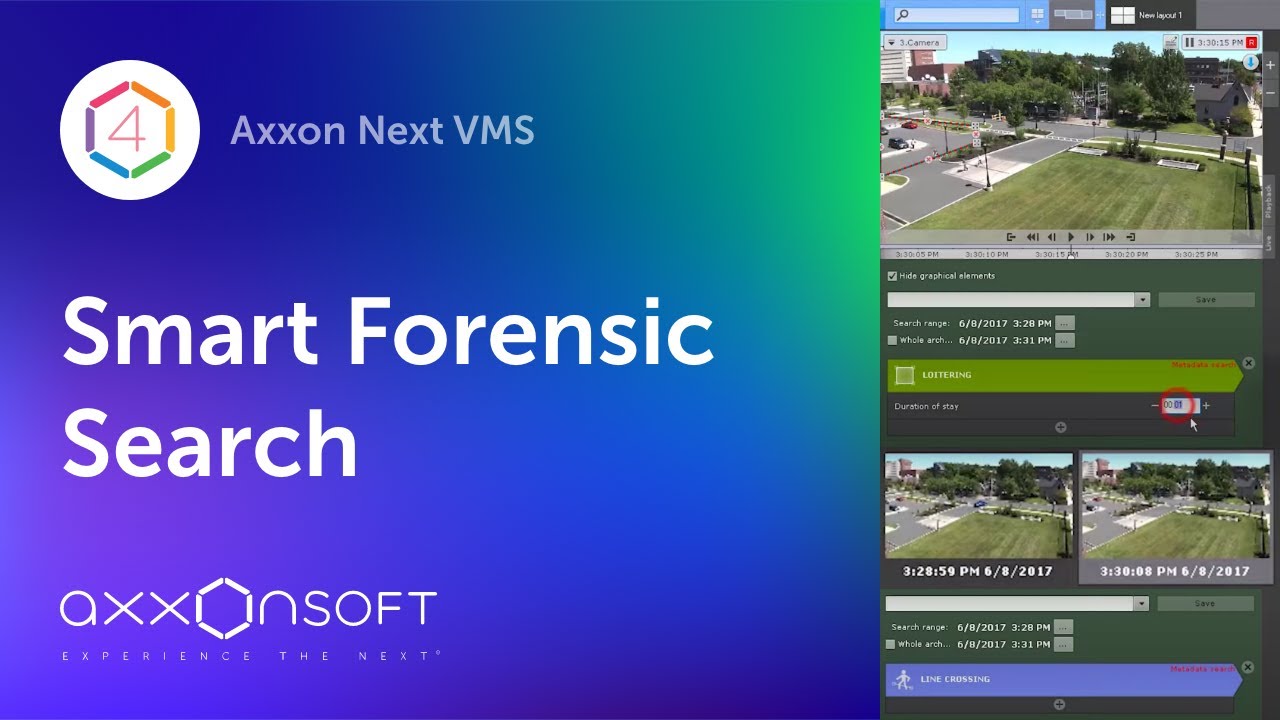 Axxon Next Smart Forensic Search Feature