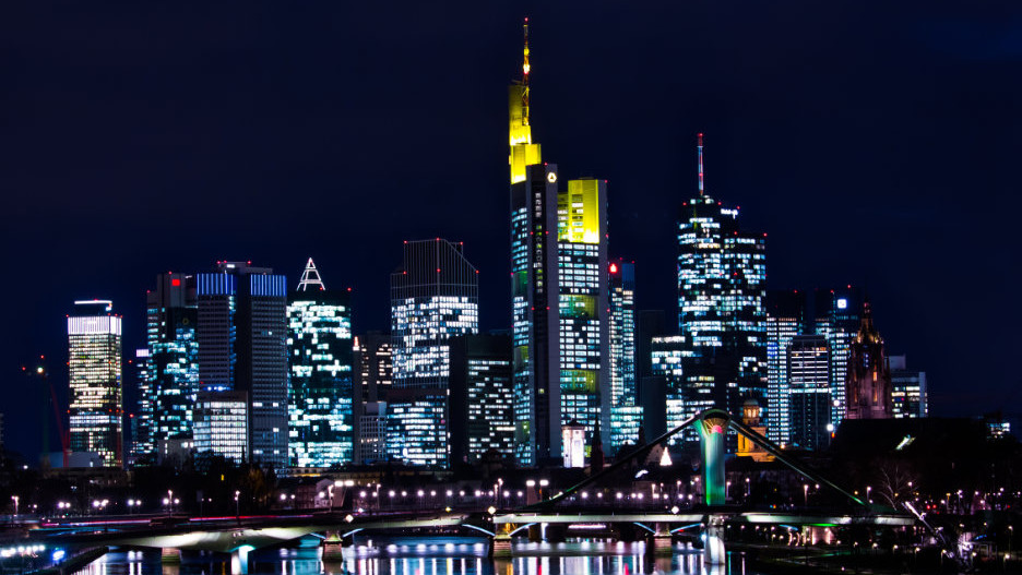 Skyline of Frankfurt am Main by night 