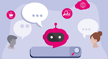 Illustration des Open Telekom Cloud Chatbots