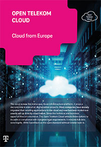 View cover sheet Open Telekom Cloud Flyer