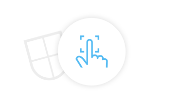 Icon Index finger on button