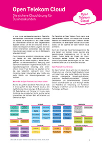 Open Telekom Cloud Basis Flyer