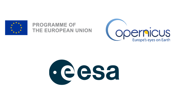 Logos: Programme of The European Union, Copernicus und esa