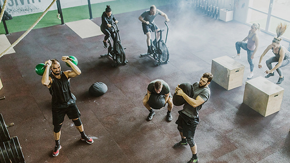 Image of people in gym