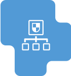 Sovereignty and independence Icon with organigram