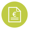 Icon for billing with euro sign