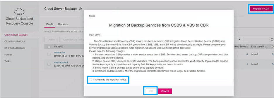 Migration of CSBS & VBS to CBR - Early Bird Programm