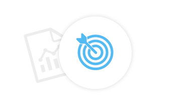 Icon mit Zielscheibe und Dartpfeil
