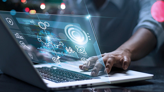 Laptop user benefits from AI applications that can be implemented quickly