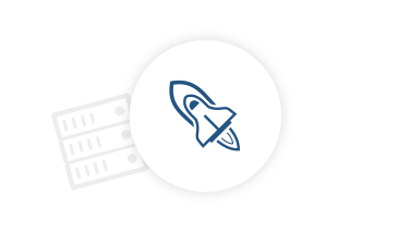 Icon with rocket