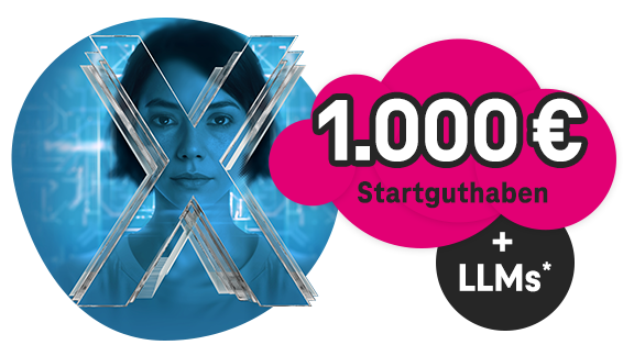 1.000 € Startguthaben + LLMs gratis
