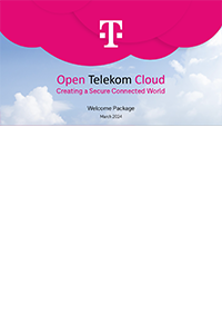 Cover sheet Welcome @ Open Telekom Cloud