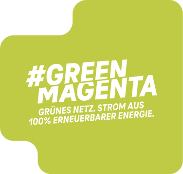 Grafik mit Text Green Magenta