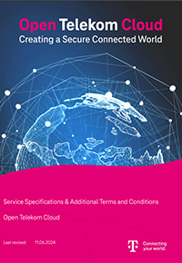 View cover sheet of the Open Telekom Cloud service description