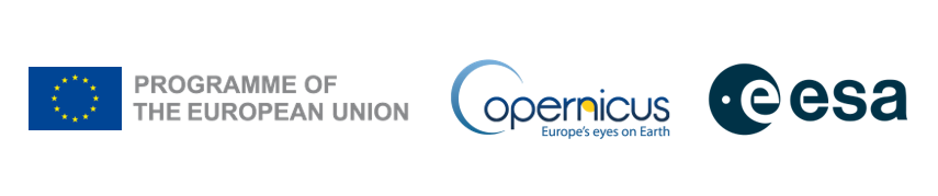 Logos: Programme of The European Union, Copernicus und esa
