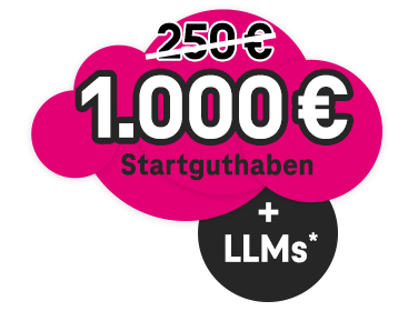 1.000 € Startguthaben: Jetzt die Open Telekom Cloud testen!