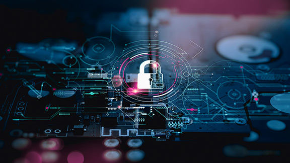 Image circuit board with graphic padlock