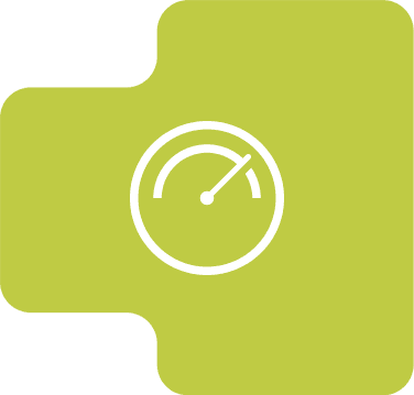 Graphic with icon speed to show high performance computing