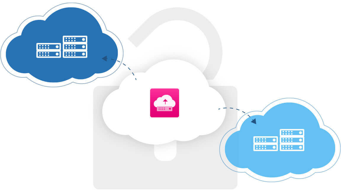 Graphic shows flexibility when choosing cloud providers.